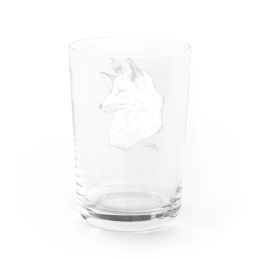 あっQ屋のアカギツネ Water Glass :back