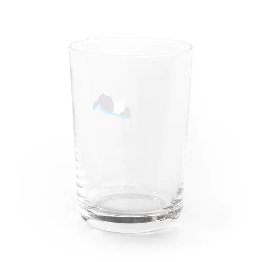 うらめし屋　の猫が落ちてる Water Glass :back