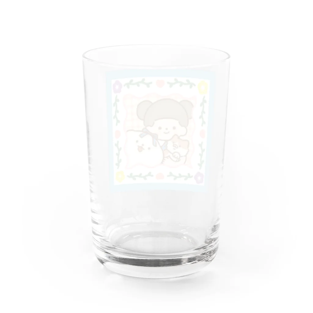 みのむしハウスのなかよしこよし Water Glass :back