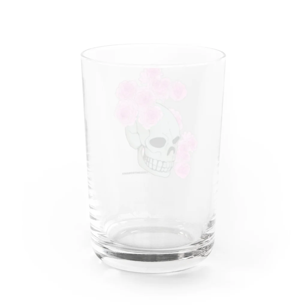 NITROMANIAのスカル（薔薇） Water Glass :back