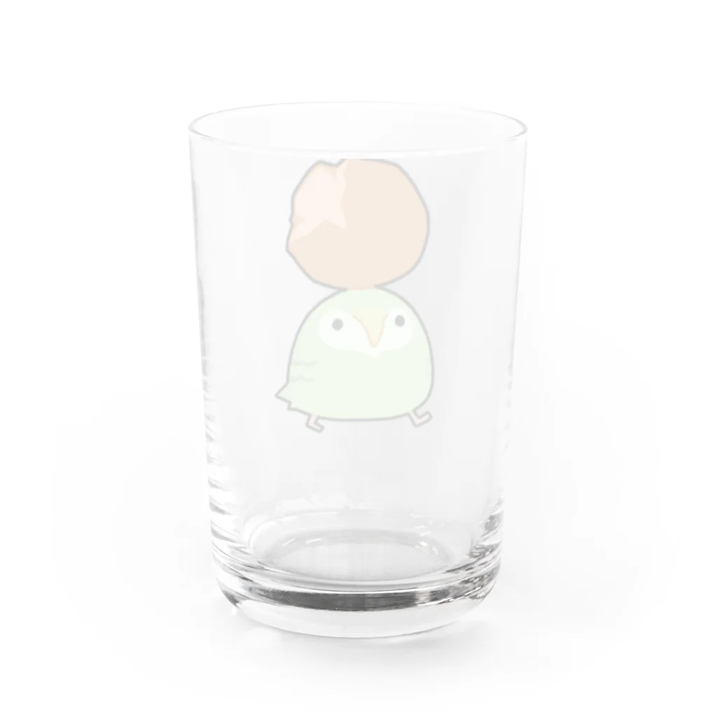 うさやのサーターアンダギーをゲットしてご満悦のカカポ Water Glass :back