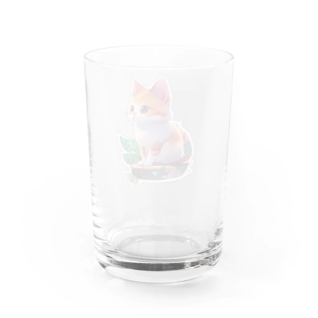 dolphineのキュートな猫 Water Glass :back