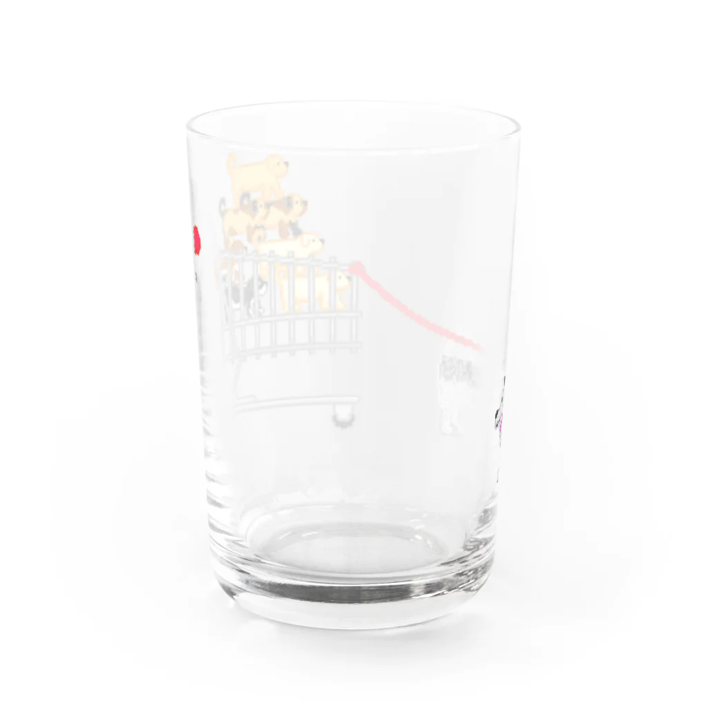 MELL MALLのわいわいラークさん Water Glass :back