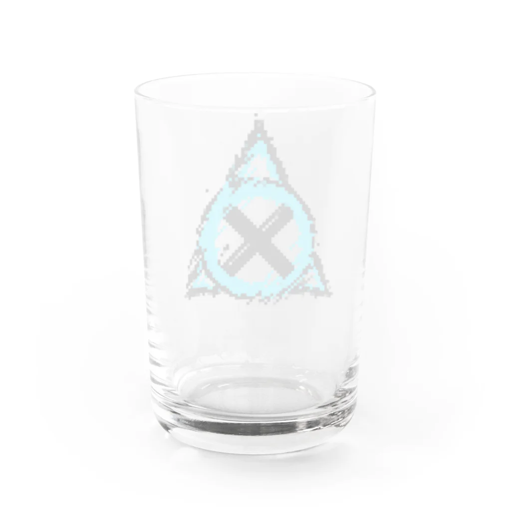 #FFFFFFのドット絵ロゴマーク Water Glass :back