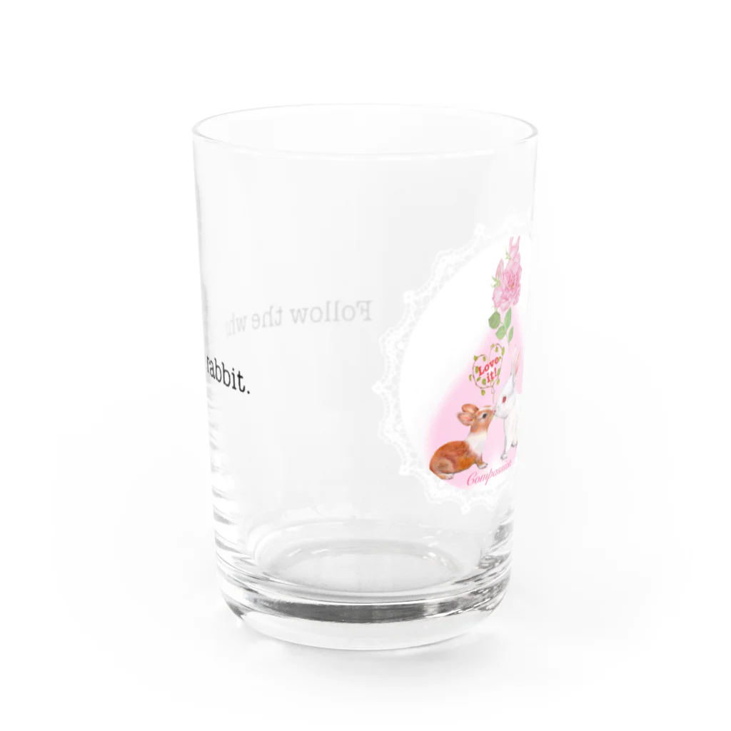 idumi-artの白うさぎ　matrixバージョン Water Glass :back