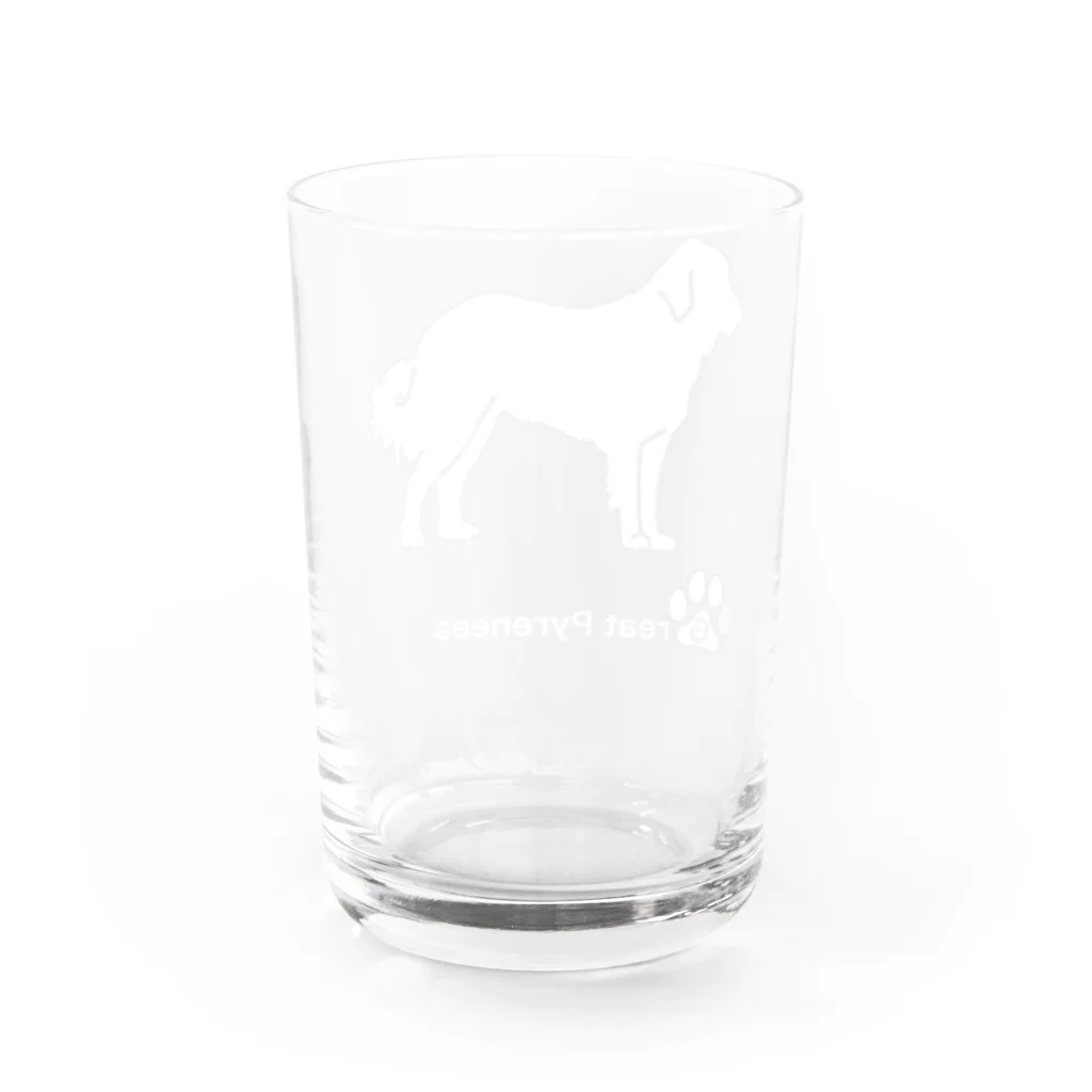 bow and arrow のグレートピレニーズ Water Glass :back