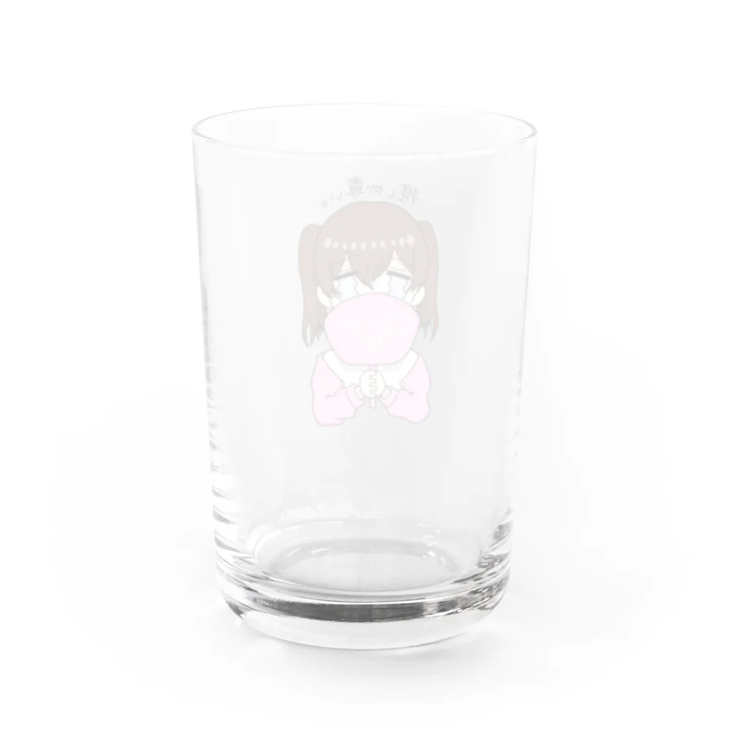 こくうの推しが尊いちゃん(桃色) Water Glass :back