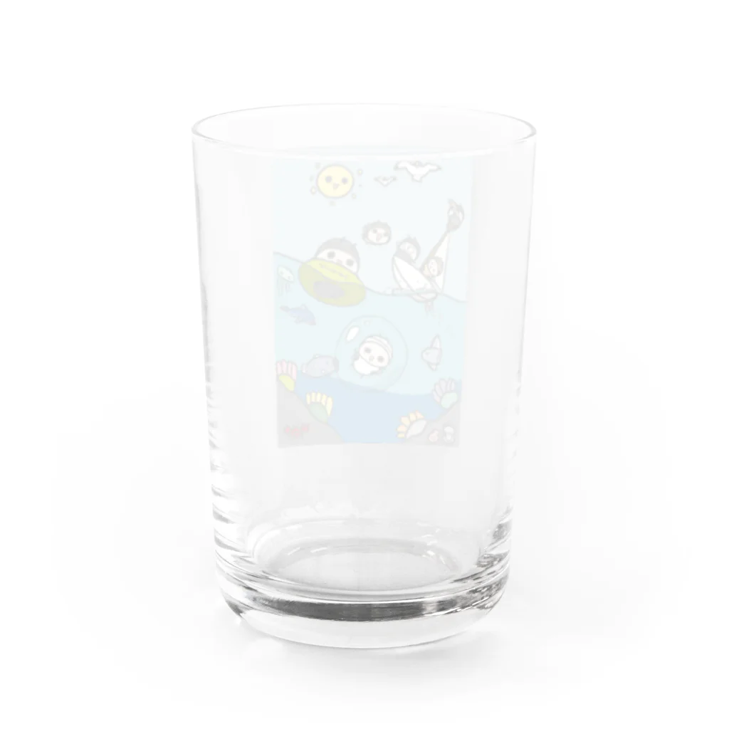 Ohiro’s Shop のハチとアリの海水浴(両面プリント) グラス反対面