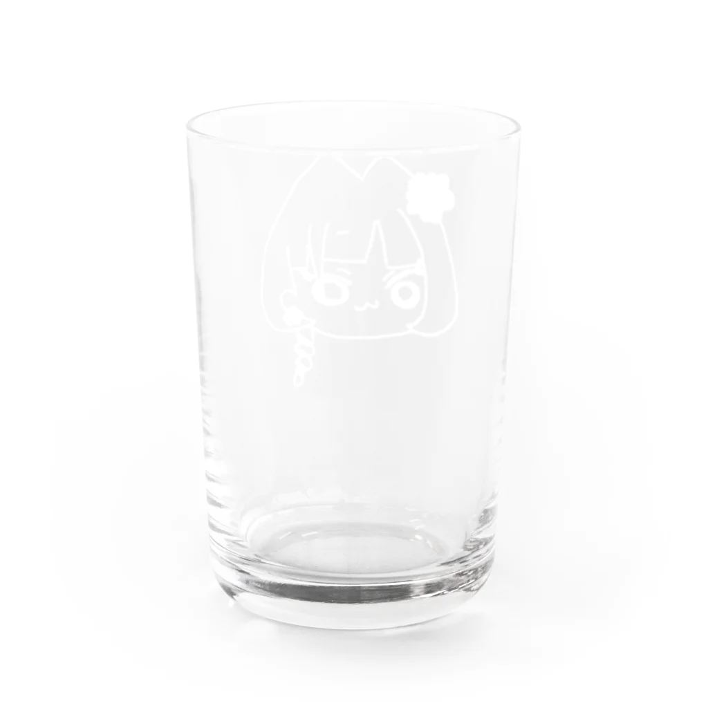 小鈴商店_SUZURI支店のもちもちこぼこら(白もちもち) Water Glass :back