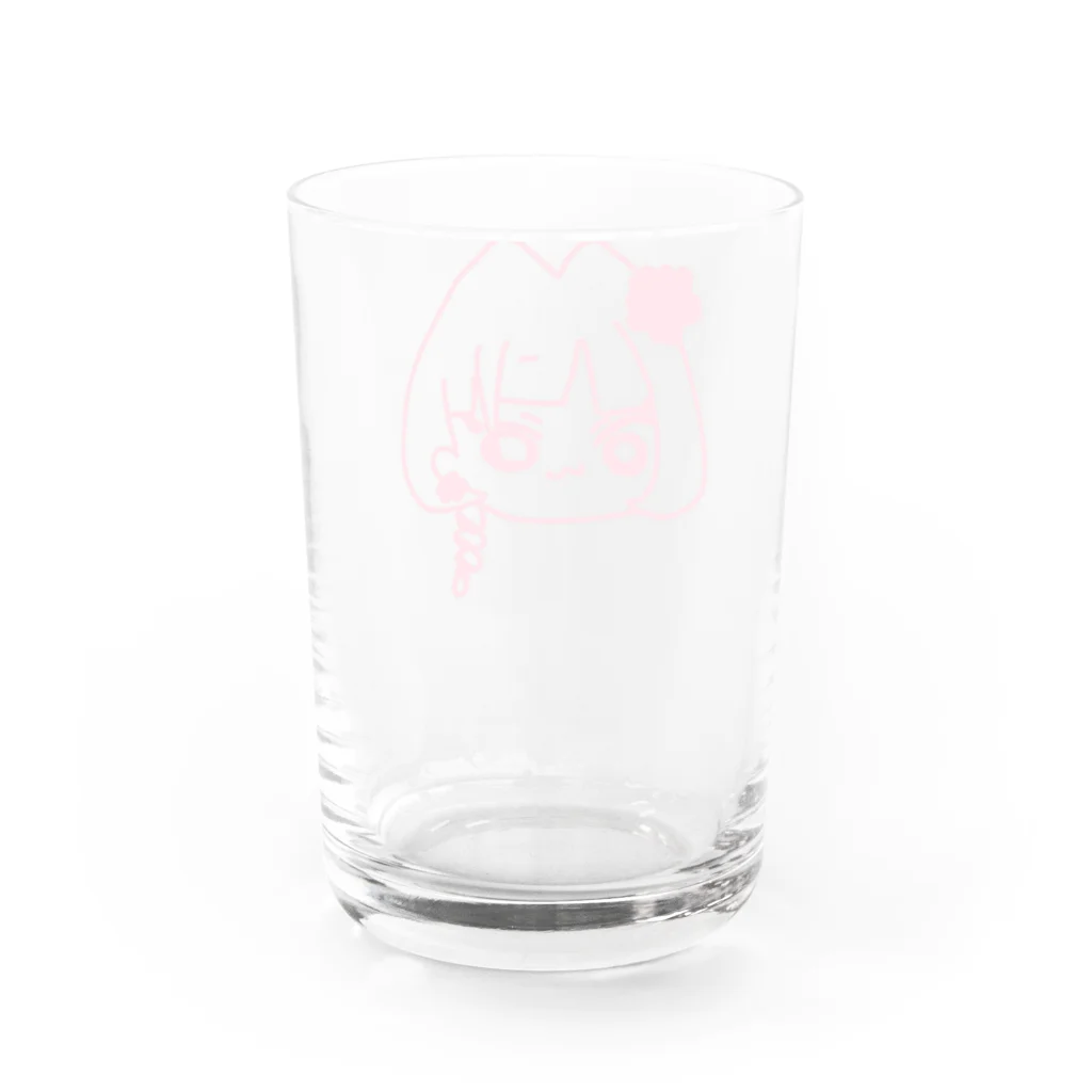 小鈴商店_SUZURI支店のもちもちこぼこら(ピンクもちもち) Water Glass :back