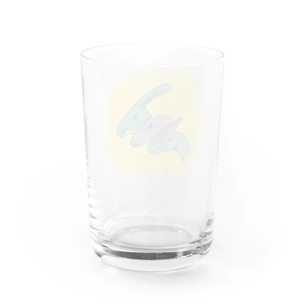 ひつじときのこのサウロロフスプロサウロロフスパラサウロロフス Water Glass :back