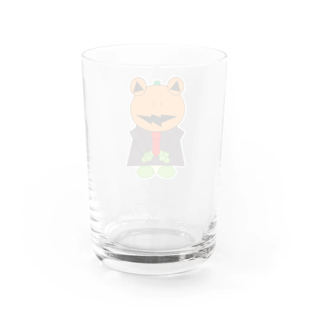 🐸かえるさんと仲間たち🐸のハロウィン　パンプキンパパ  Water Glass :back