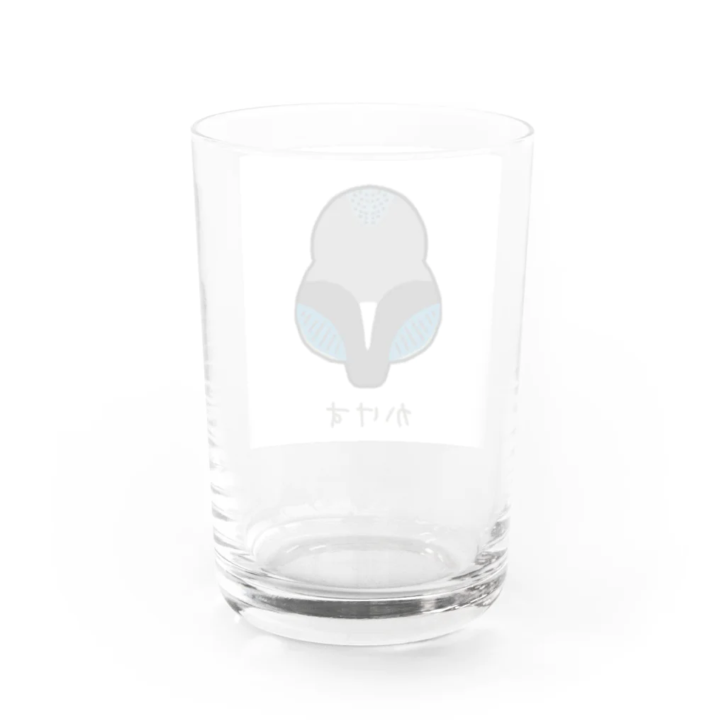 はるさめのみせの背中で語る鳥　カケス Water Glass :back