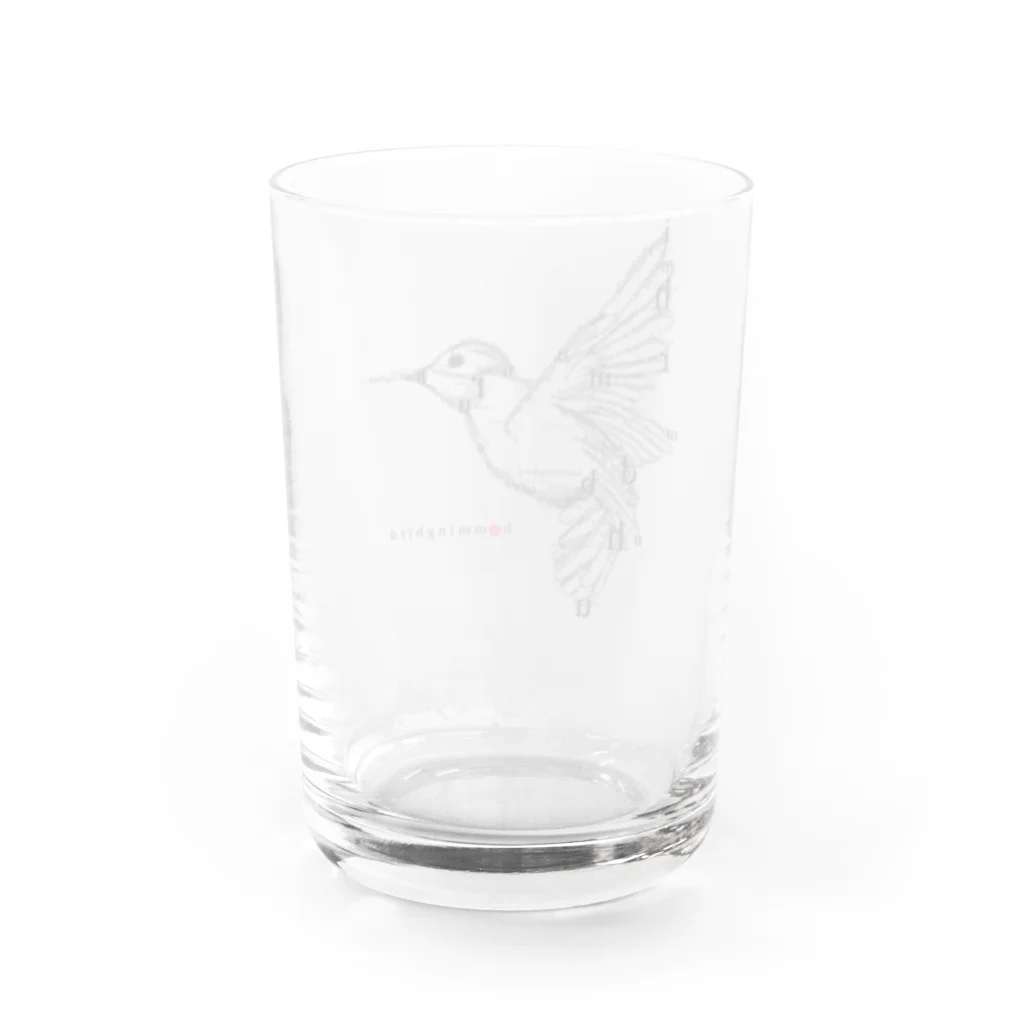 t-shirts-cafeのフォントイラストレーション『hummingbird（ハミングバード・ハチドリ）』 グラス反対面
