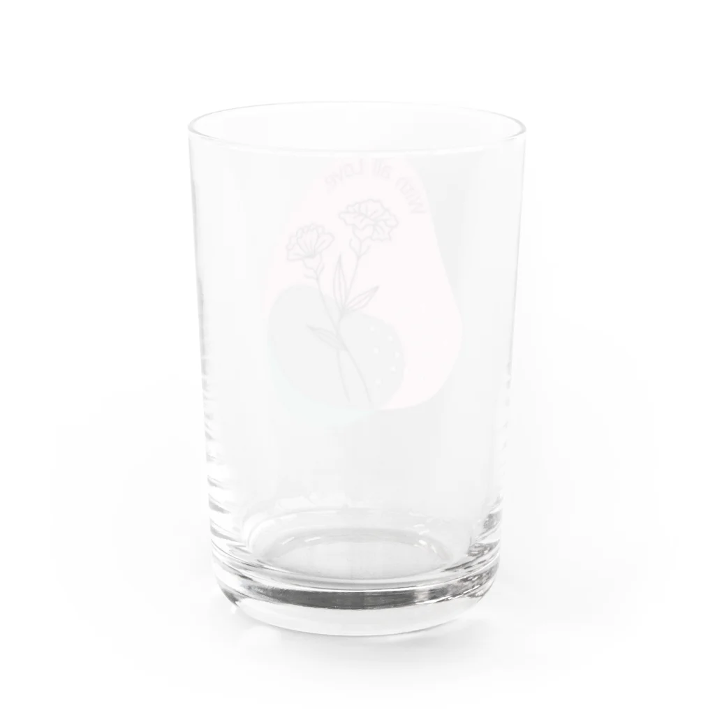 insparation｡   --- ｲﾝｽﾋﾟﾚｰｼｮﾝ｡の感謝  ( 暖色 ) Water Glass :back