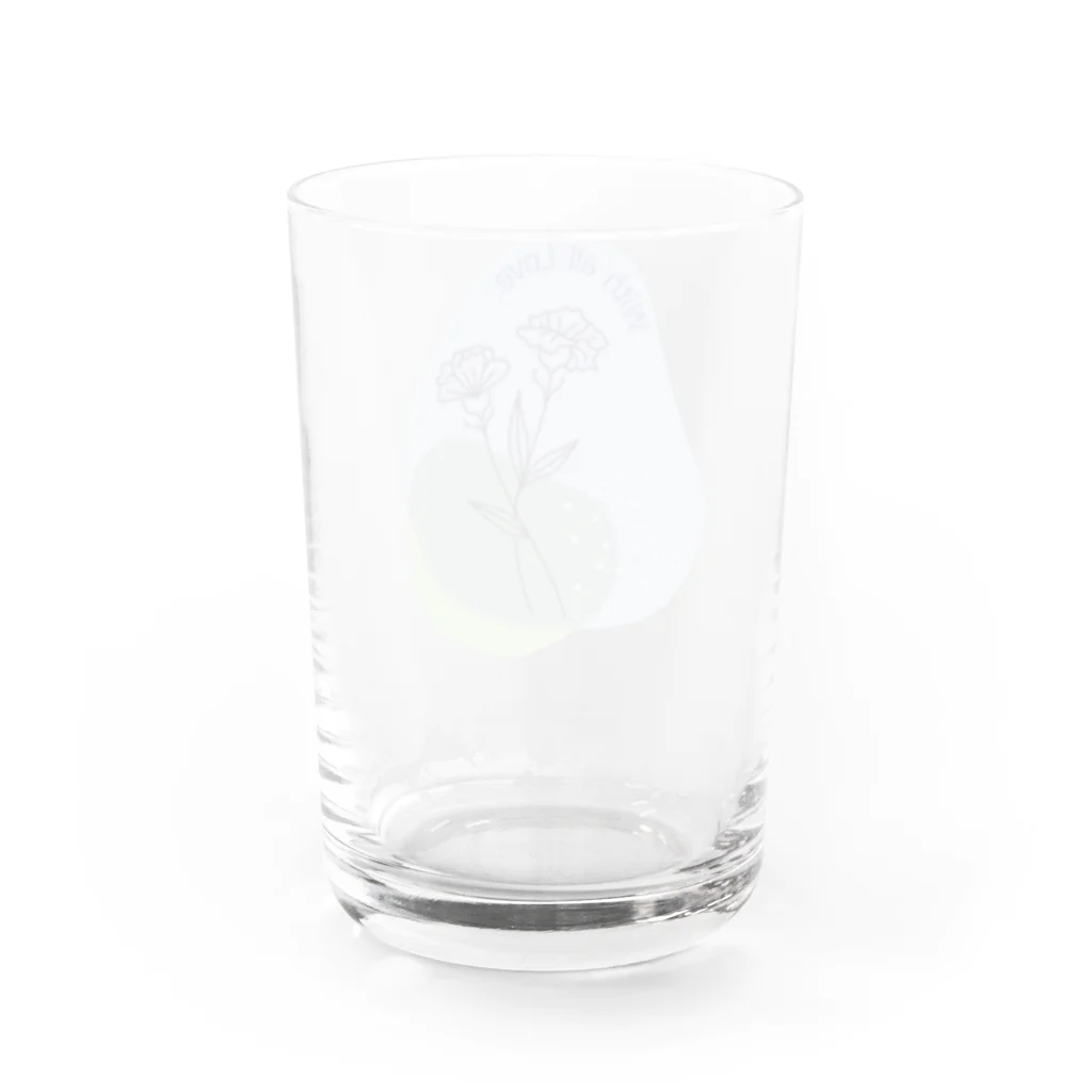 insparation｡   --- ｲﾝｽﾋﾟﾚｰｼｮﾝ｡の感謝 (寒色 ) Water Glass :back