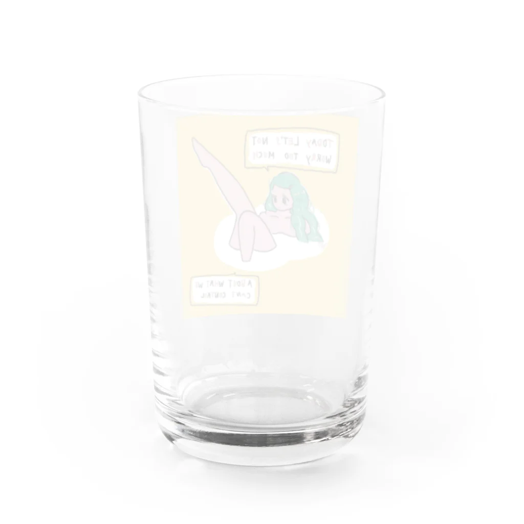 無糖 きな子の風に吹かれる Water Glass :back