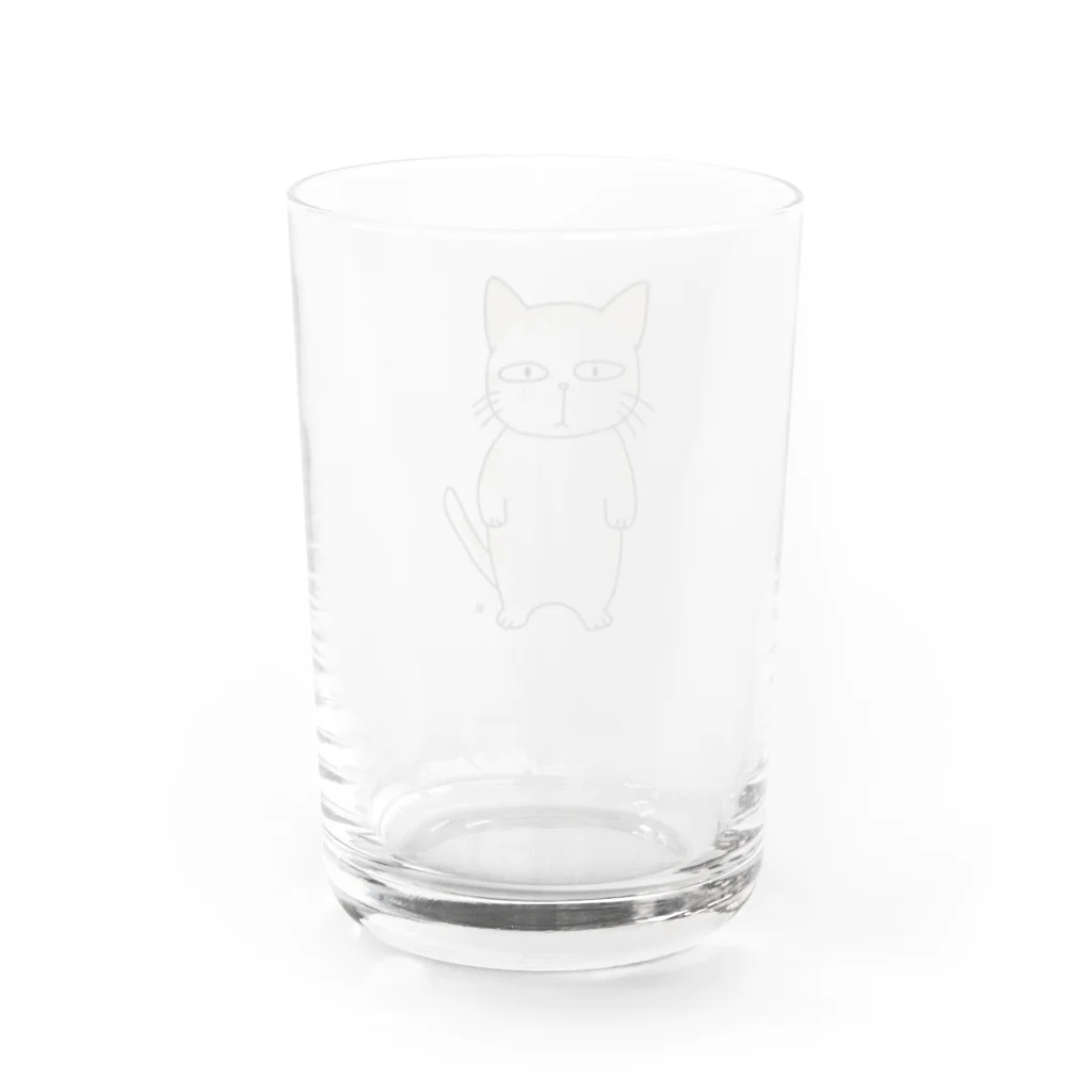あけびの無愛想なサバトラ猫くん Water Glass :back