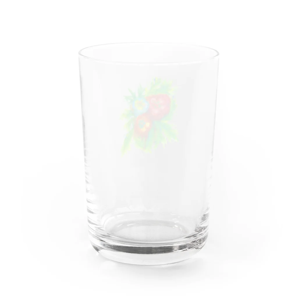 穂田ぽたのパンジーのミニ Water Glass :back