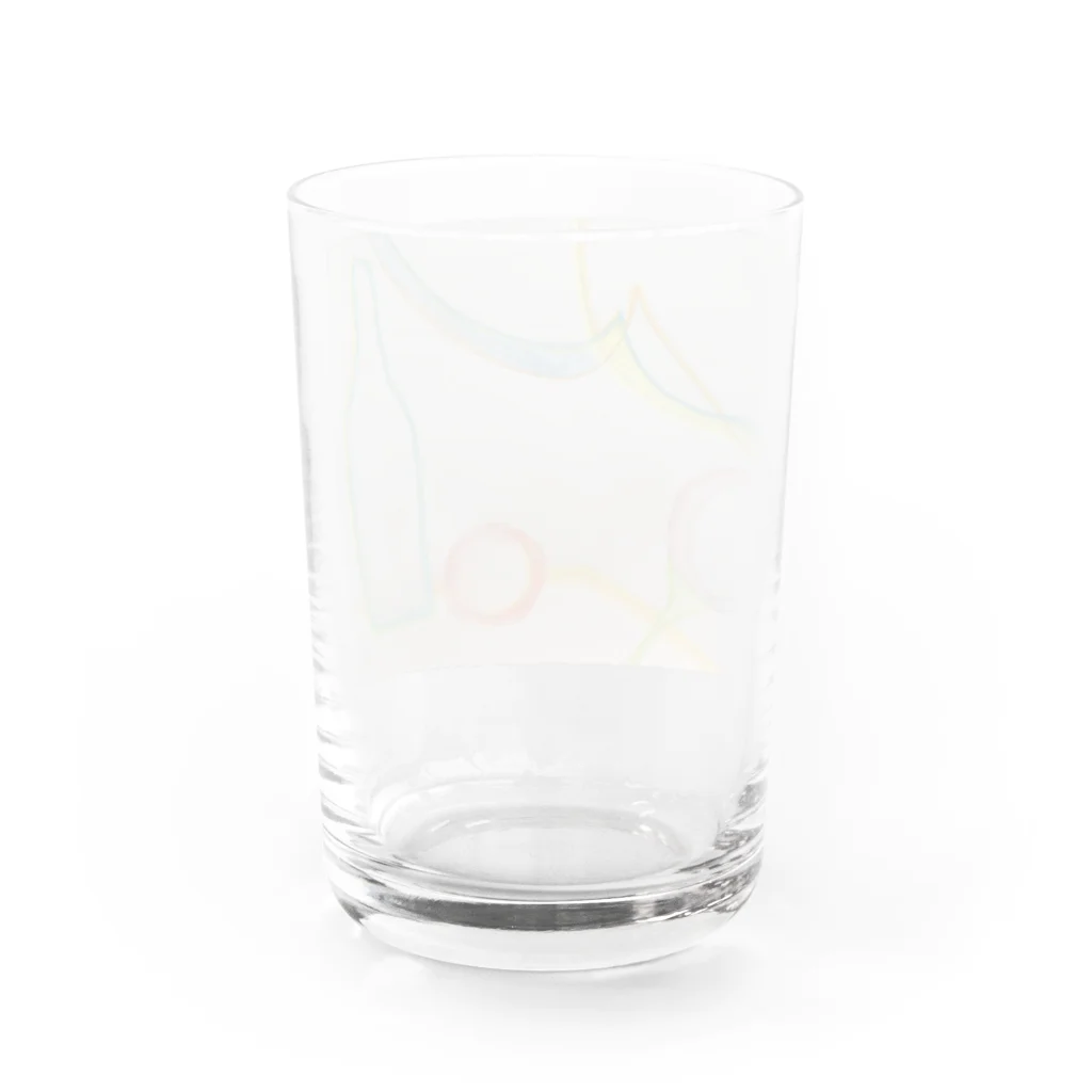 キイロイチャンのおうちの花つぼみ　まあるい Water Glass :back