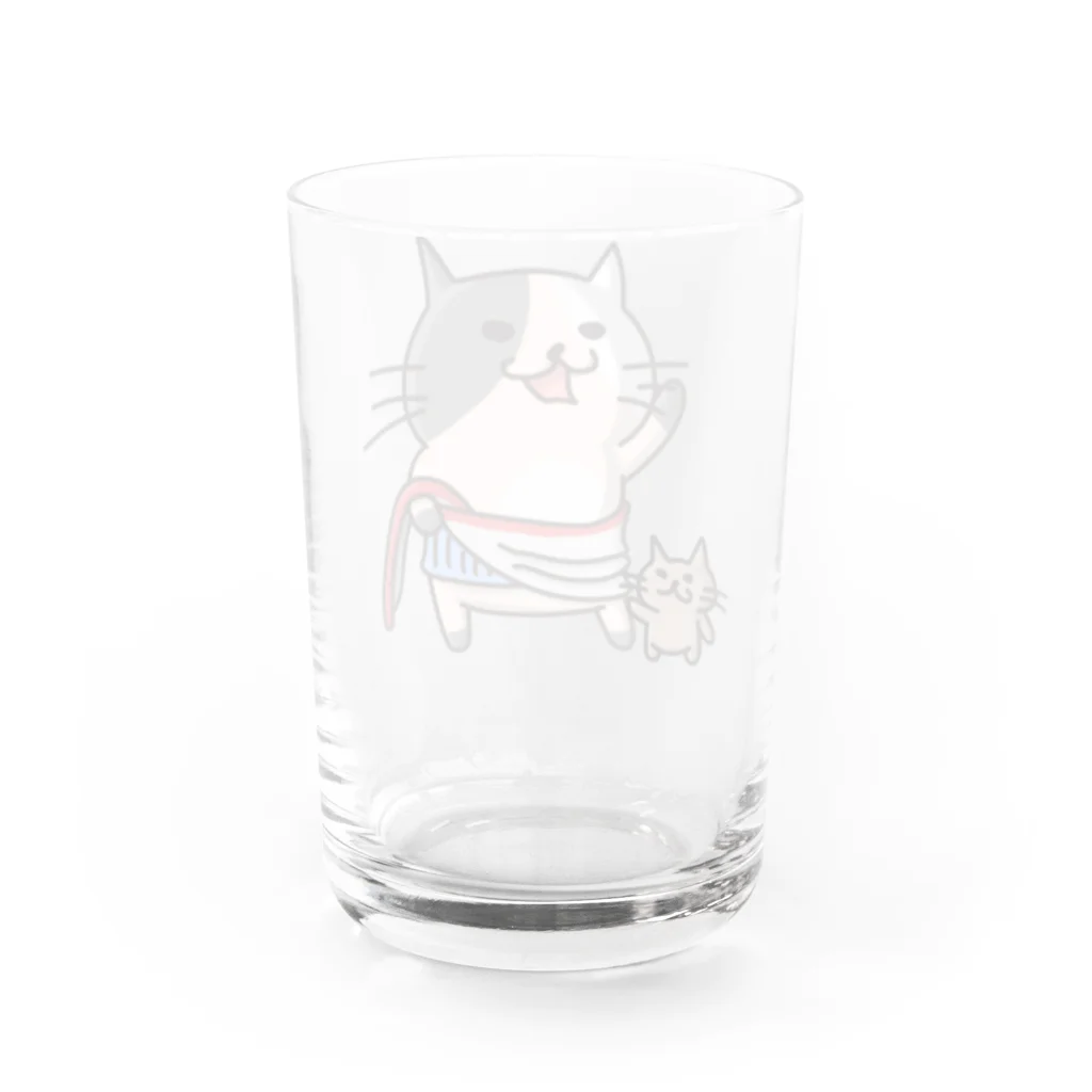 ひよこ男爵とまだむにゃんのにゃうぐすとぅす Water Glass :back