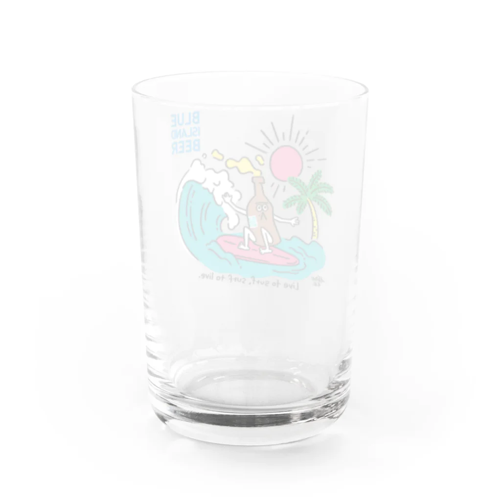 BLUE ISLAND BEER グッズストアのBLUE ISLAND SURFER Water Glass :back