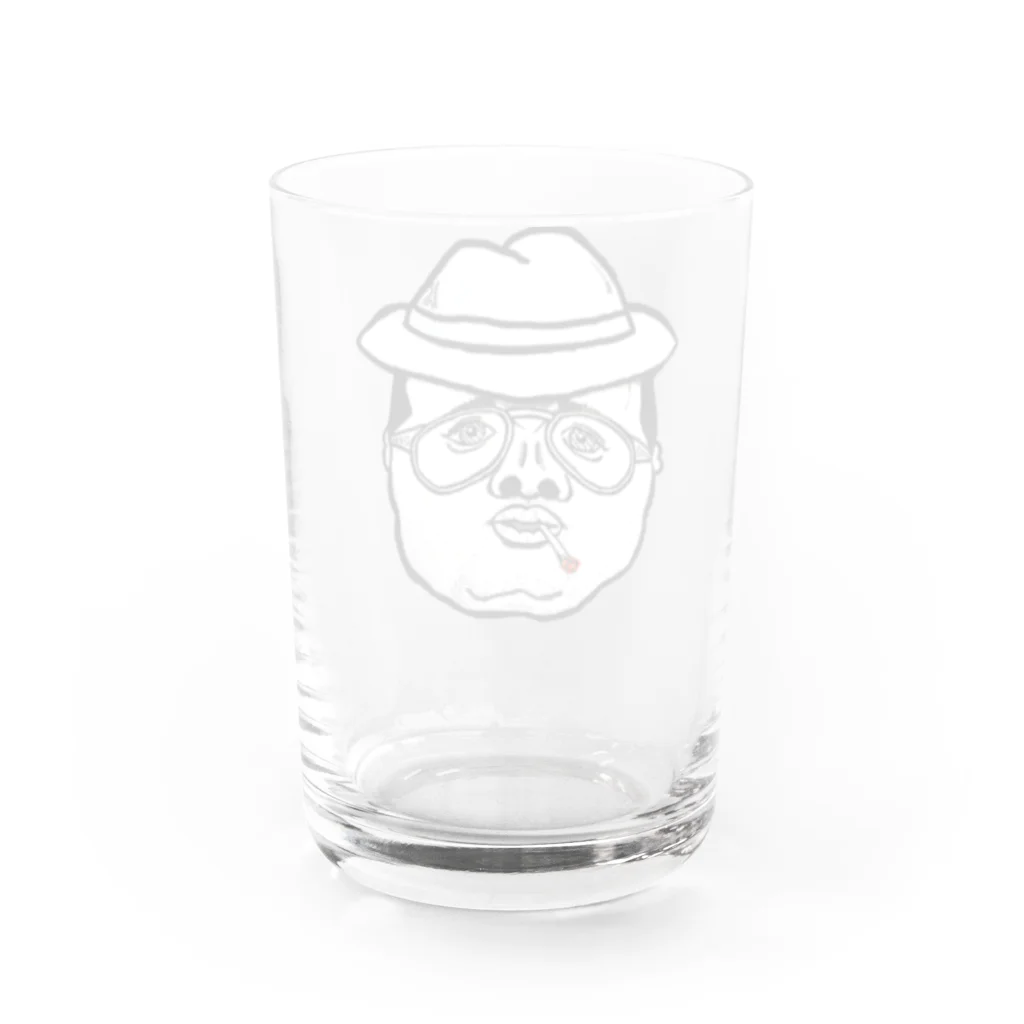 金剛力ぷりすけ像のシンプル田中ことこ Water Glass :back