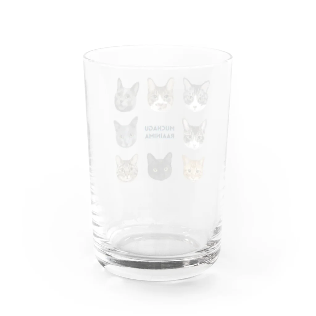 みきぞーん｜保護猫 ミッキー画伯と肉球とおともだちのmuchaguraainima Water Glass :back