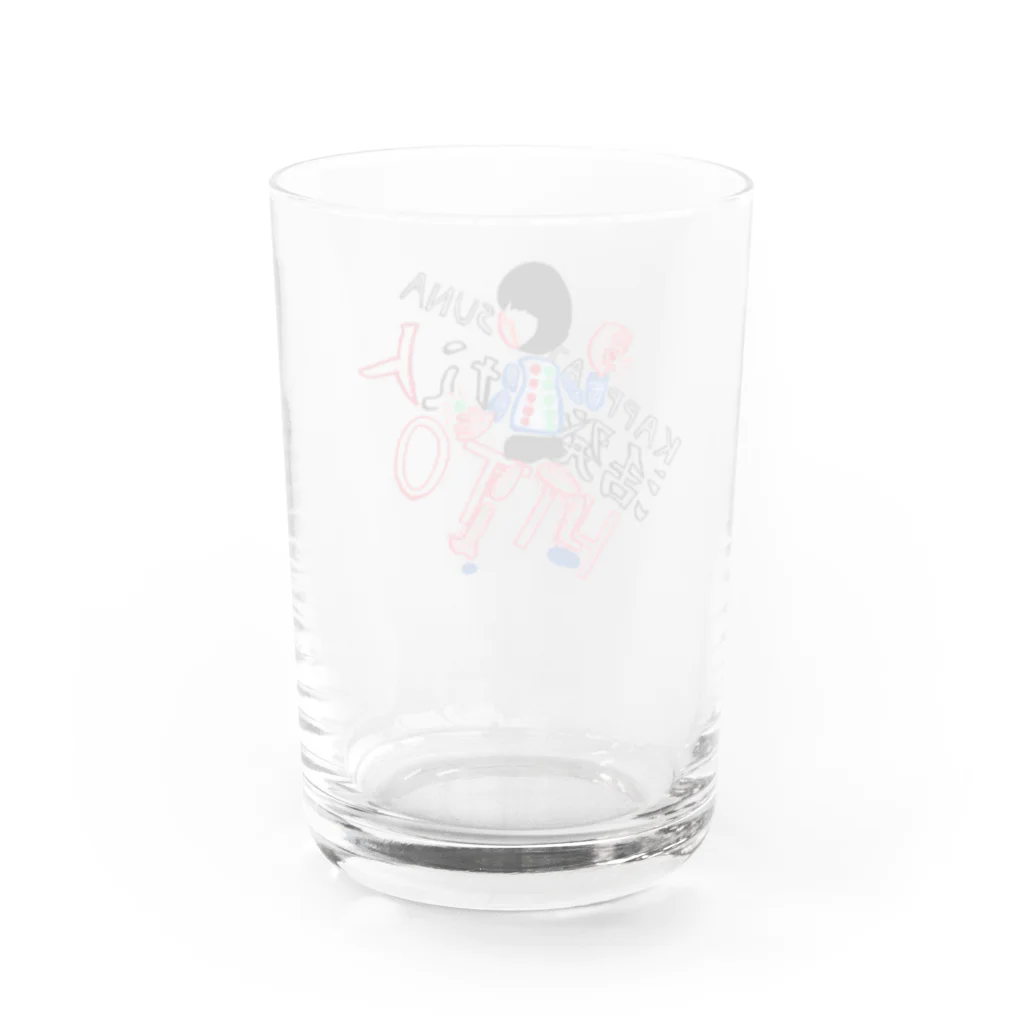 Tres Gatosの中野はにオリジナルグッズ「活発な人」 Water Glass :back