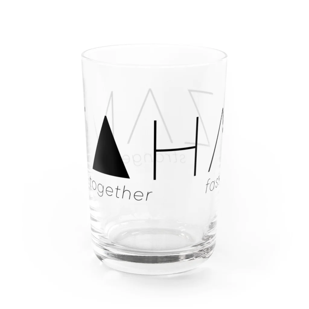 arkstrongの狭間ノ会スリムロゴ Water Glass :back