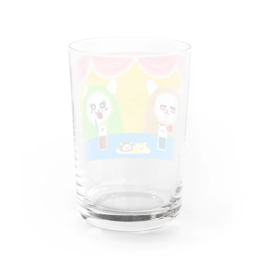 Watanabeのアルパカ×カフェ Water Glass :back