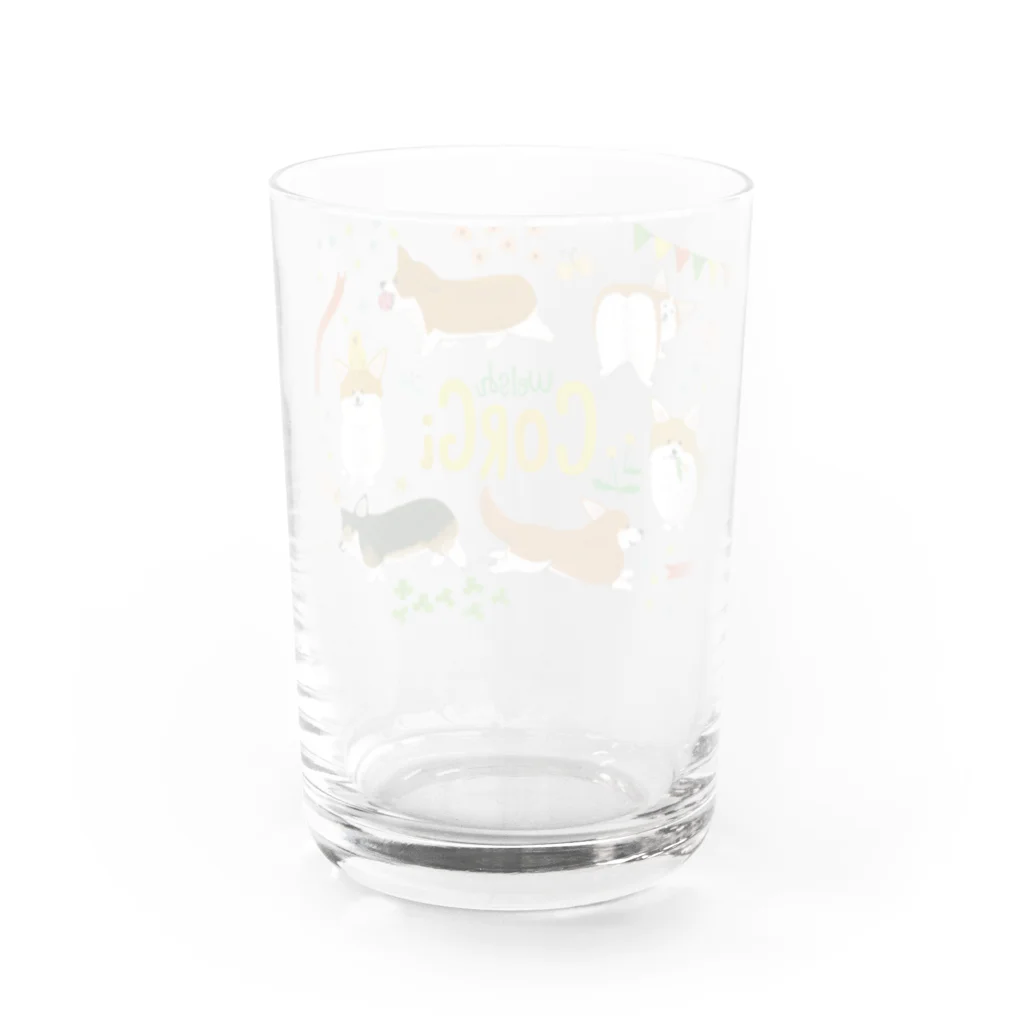 ガブちゃんのWelsh Corgis! Water Glass :back