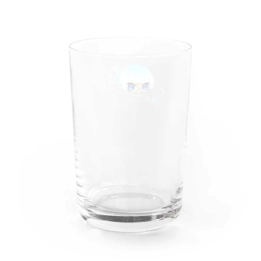 無人駅前専門店の浮かぶくらげ Water Glass :back