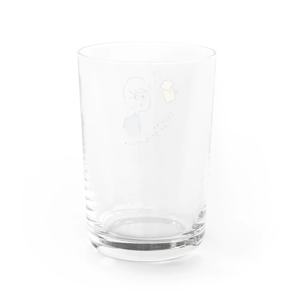 ✏︎ j.ラクガキ shopのおとーさんと ビール Water Glass :back