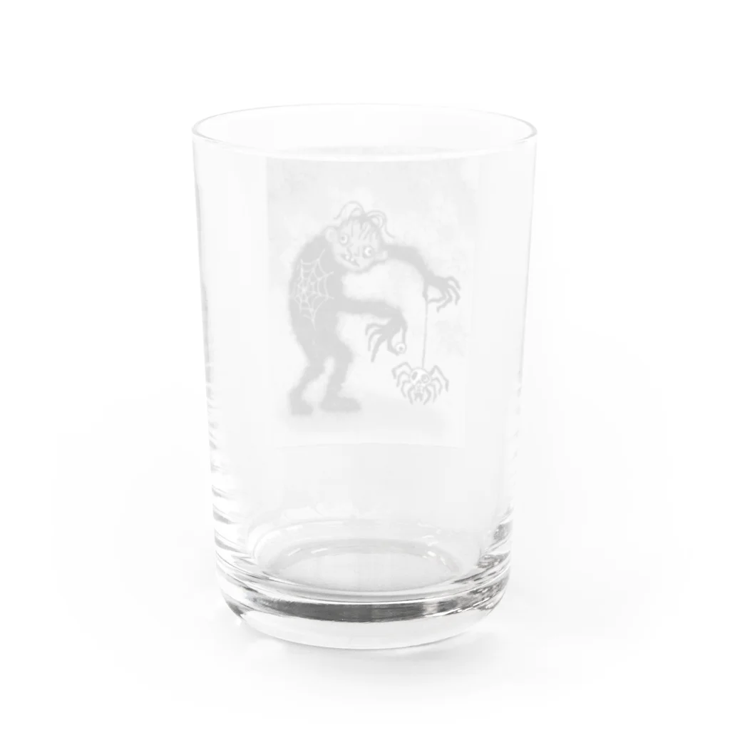 ハラDの風変わりショップのクモの巣男 Water Glass :back