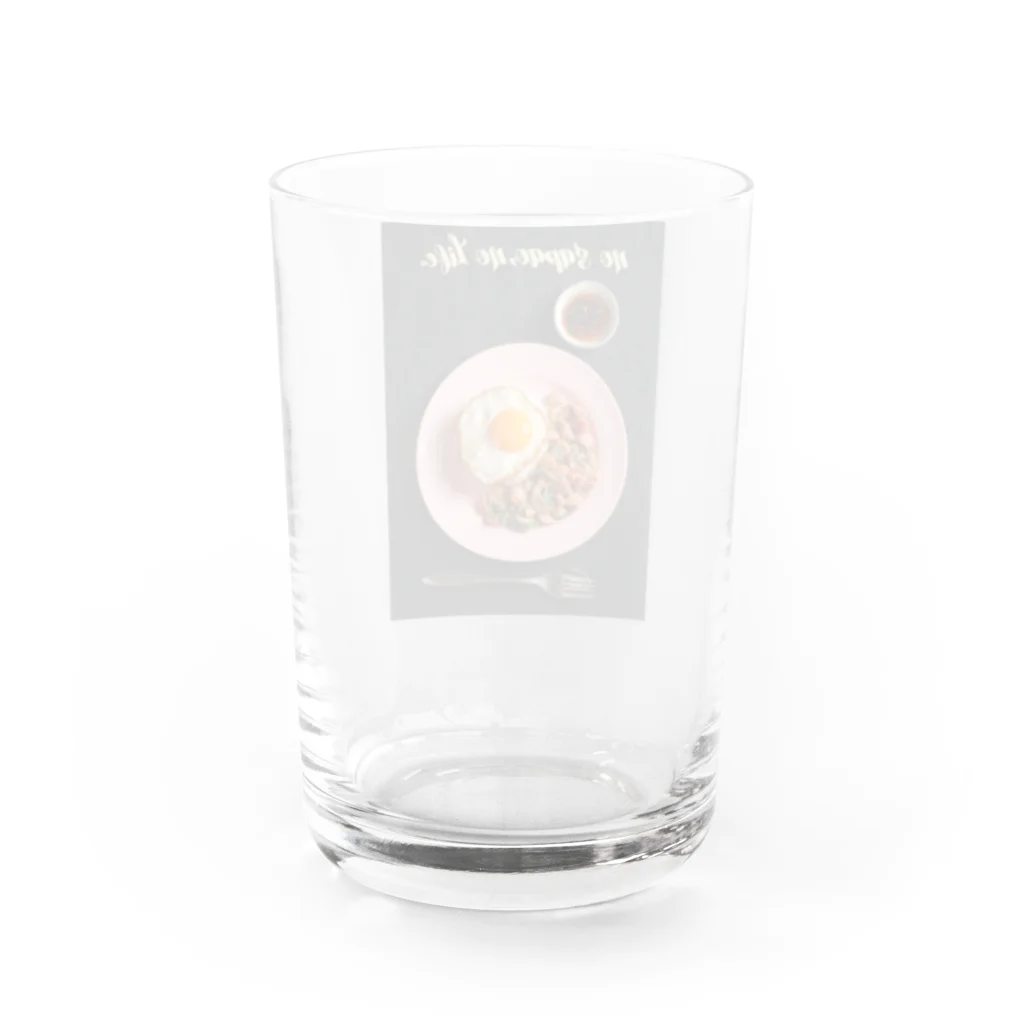 Bangkok_ShowerのNo Gapao,No Life Water Glass :back