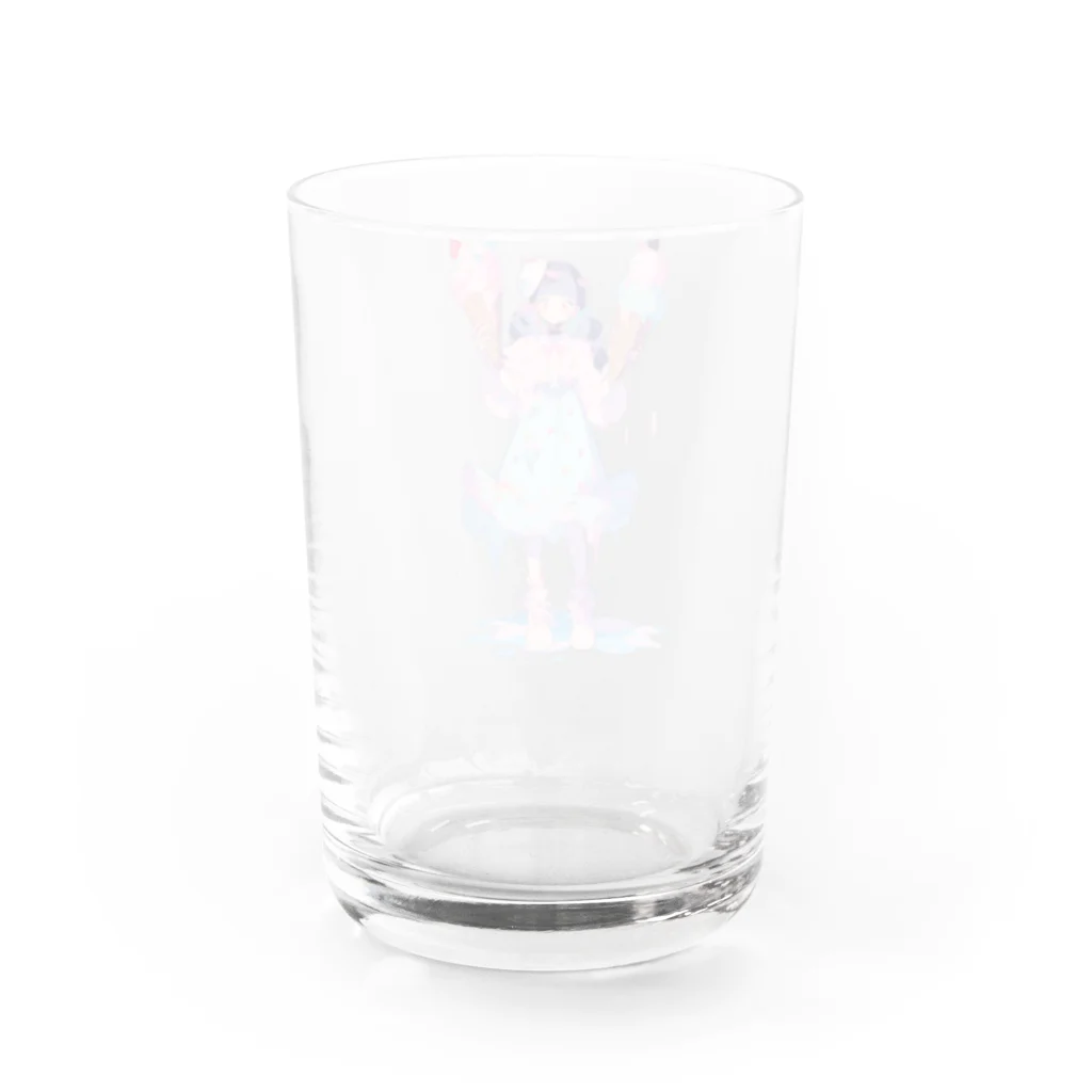 ヤバいTシャツ屋しゃんの暑い夏はアイスだ015 Water Glass :back