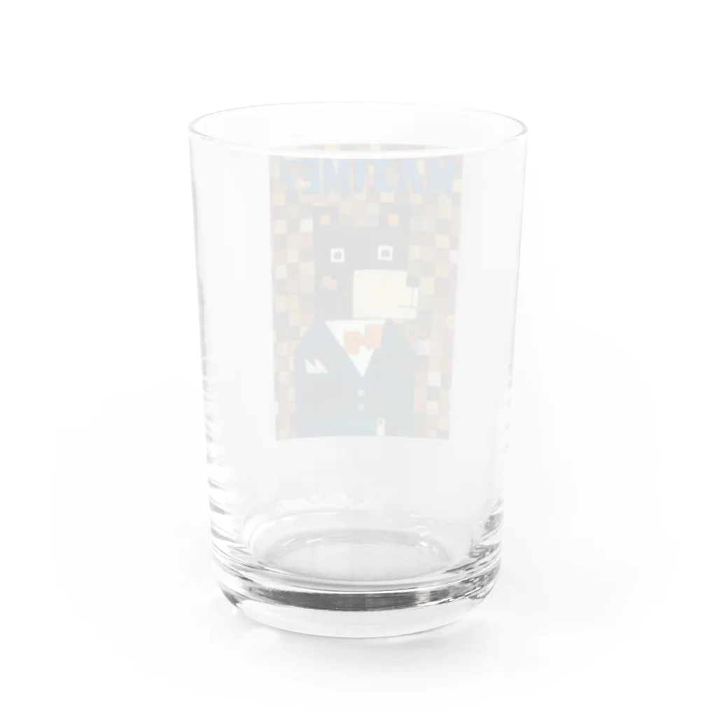 ぶたのたんこぶのまじめなくま Water Glass :back