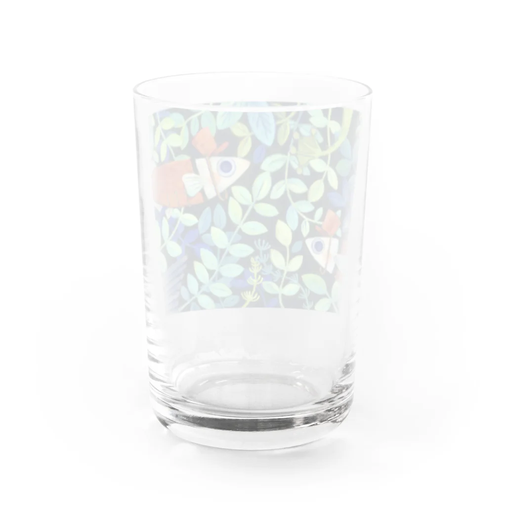 ぶたのたんこぶのマーチングめだか Water Glass :back