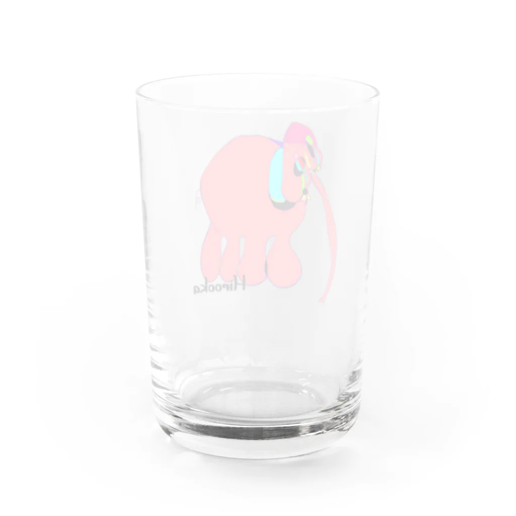 童心だよーんの赤いぞうさん Water Glass :back