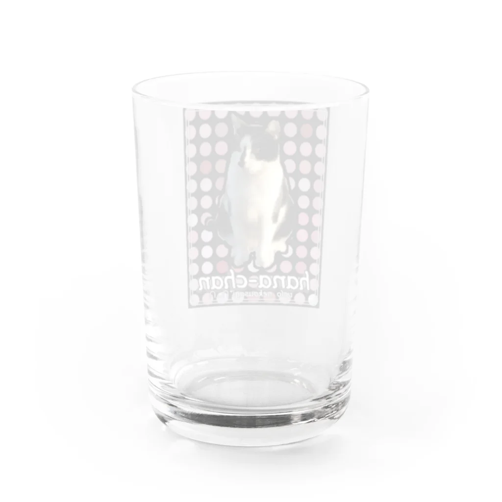 nekousagi*∩..∩のドットハナちゃん⚫⚪⚫⚪ Water Glass :back