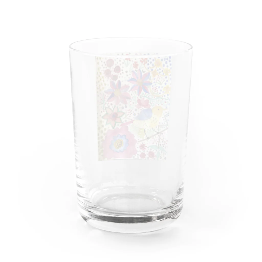 P R A Y .の鳥と花のよろこび Water Glass :back