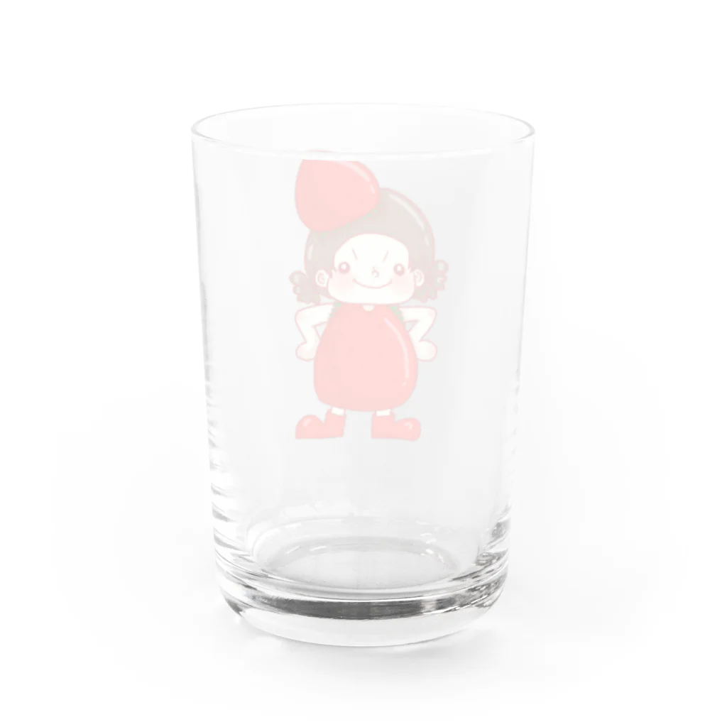 よしりん*ﾟのイチゴが好きすぎてイチゴになりたい女の子 Water Glass :back