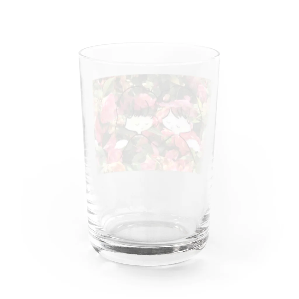 くりうあずさのそばにいる天使 Water Glass :back