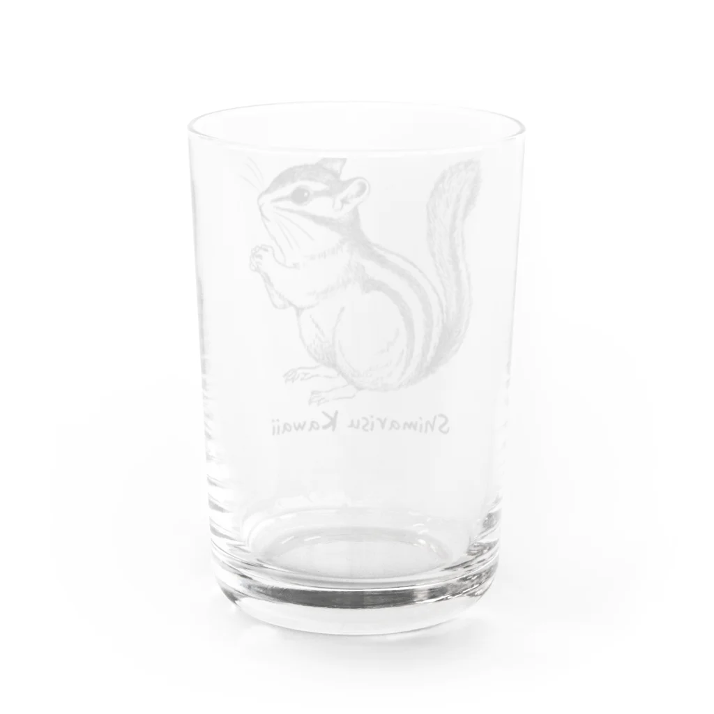 yuigraphicのシマリスかわいい Water Glass :back