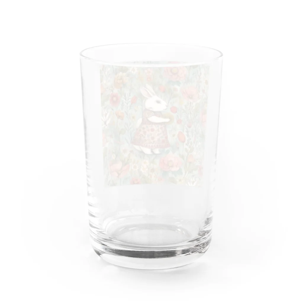 天道虫のVintage Bunny Water Glass :back