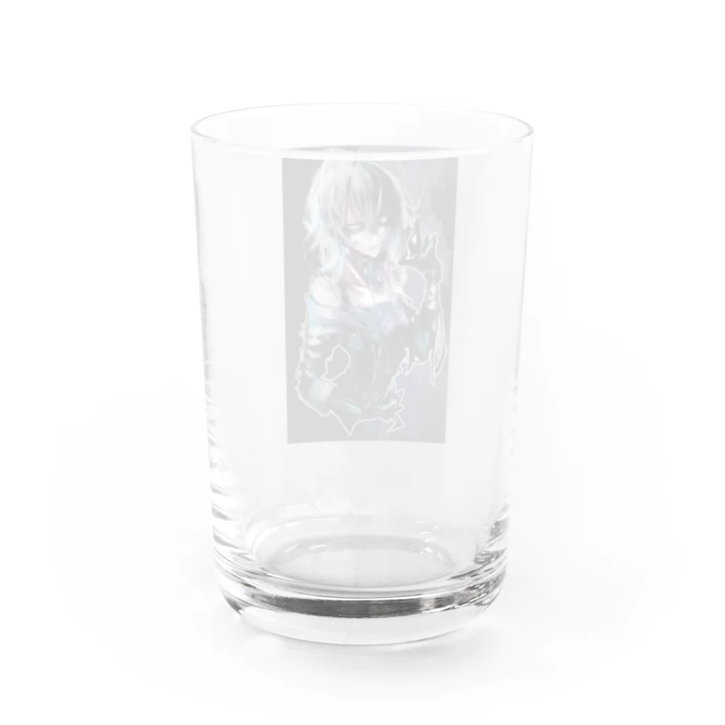 静夜の静夜グッズ 青 Water Glass :back