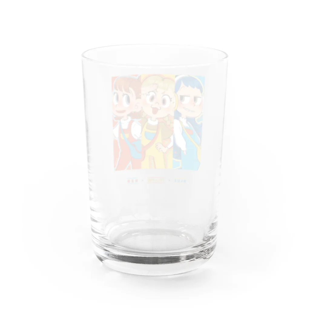 おおつきあやのBLUE × YELLOW × RED Water Glass :back