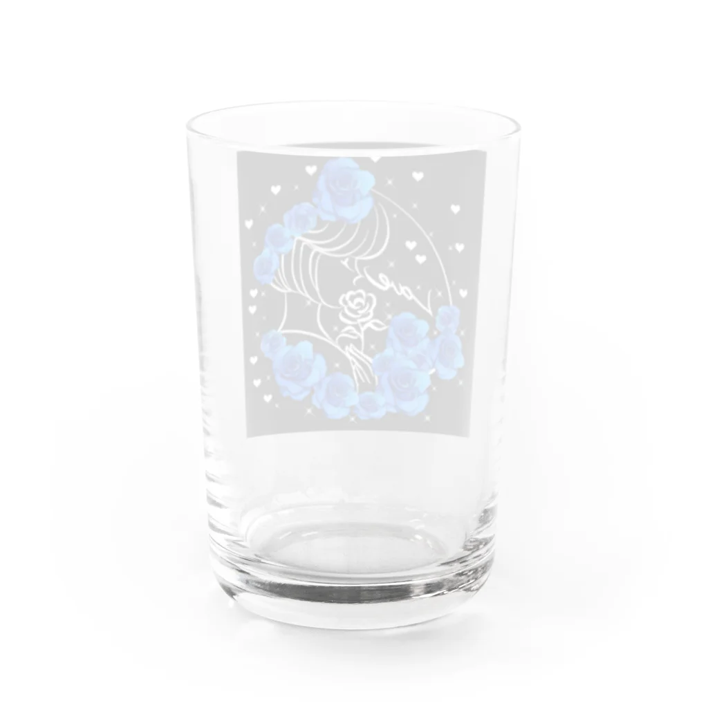 ✨🌈✨ユラクラカン🇯🇵 ✨🌈✨の❄️青の薔薇と祈り❄️ Water Glass :back