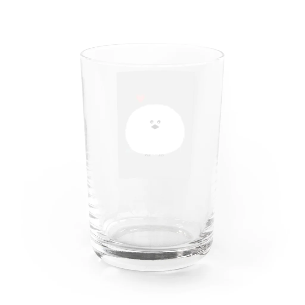 とりの店のシマエナガ(だんご) Water Glass :back